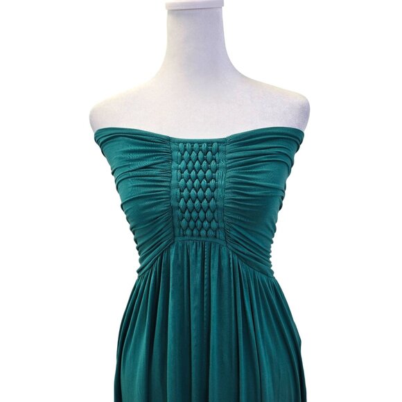 Bel Kazan Ruched Woven Strapless Midi Dress Size XS - Picture 4 of 6